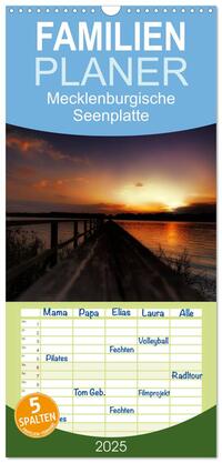 Familienplaner 2025 - Mecklenburgische Seenplatte - zum Träumen schön mit 5 Spalten (Wandkalender, 21 x 45 cm) CALVENDO