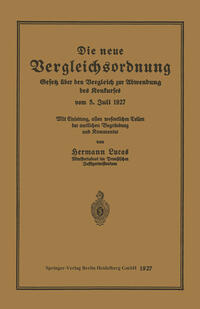 Die neue Vergleichsordnung