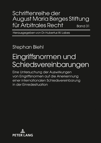 Vorderes Coverbild Eingriffsnormen und Schiedsvereinbarungen
