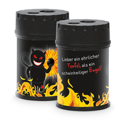 Schwarzer Humor - Doppel-Spitzer mit Dose