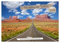 Monument Valley - Faszinierende Westernkulisse in den USA (Wandkalender 2026 DIN A2 quer), CALVENDO Monatskalender