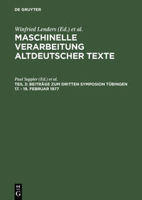 Vorderes Coverbild Beiträge zum dritten Symposion Tübingen 17. - 19. Februar 1977