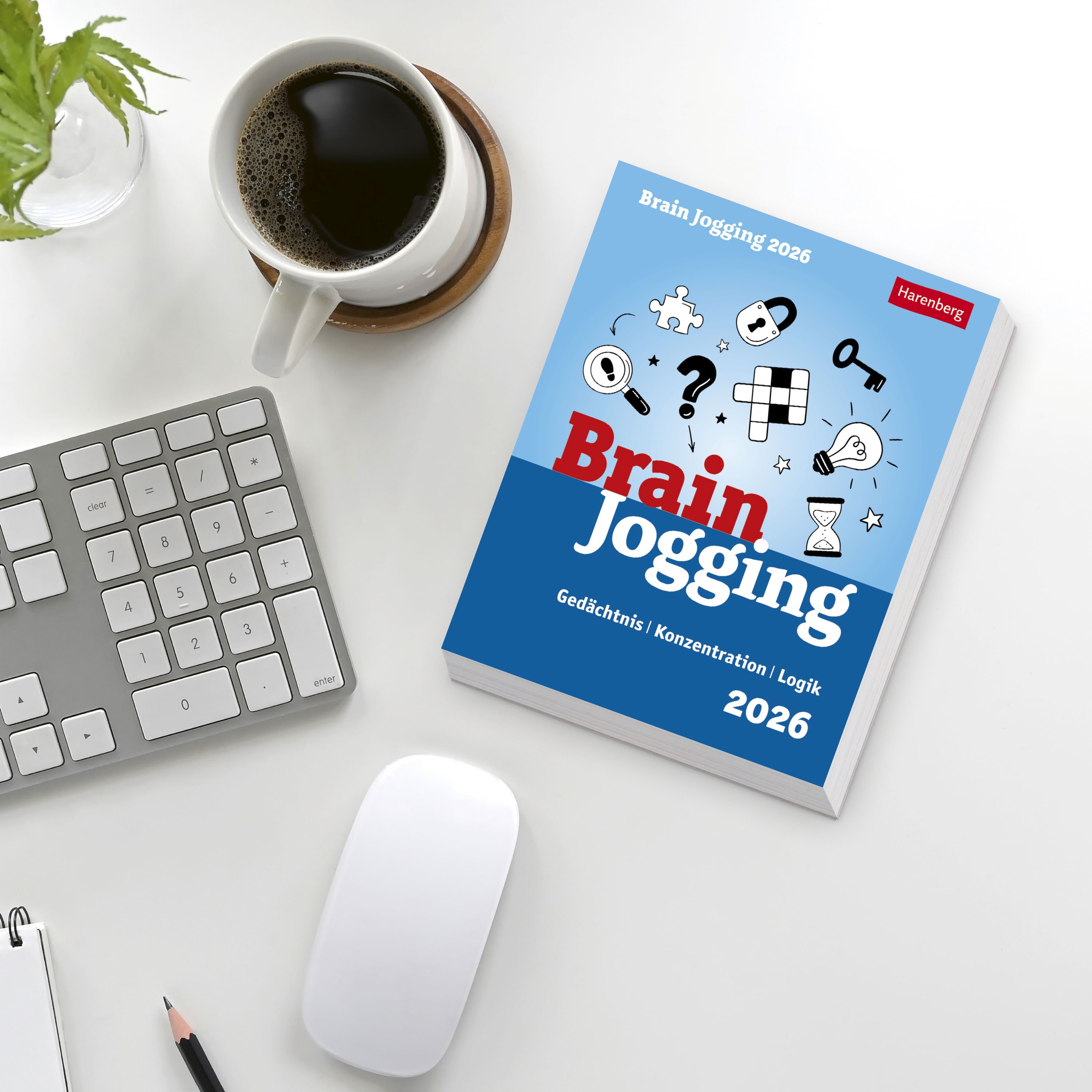 Brain Jogging Tagesabreißkalender 2026 - Gedächtnis, Konzentration, Logik