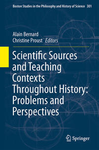 Vorderes Coverbild Scientific Sources and Teaching Contexts Throughout History: Problems and Perspectives