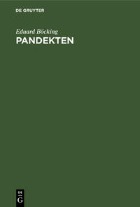 Vorderes Coverbild Pandekten