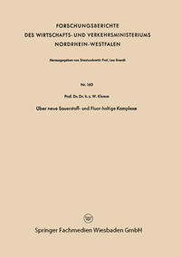 Über neue Sauerstoff- und Fluor-haltige Komplexe