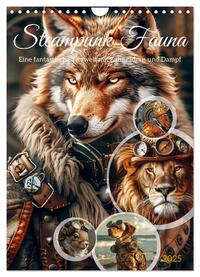 Steampunk Fauna (Wandkalender 2025 DIN A4 hoch), CALVENDO Monatskalender