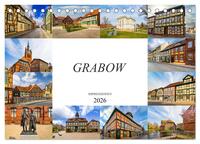 Grabow Impressionen (Tischkalender 2026 DIN A5 quer), CALVENDO Monatskalender