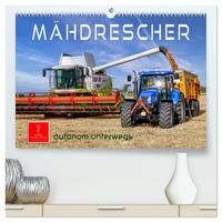 Mähdrescher - autonom unterwegs (hochwertiger Premium Wandkalender 2026 DIN A2 quer), Kunstdruck in Hochglanz