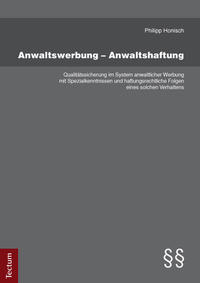 Vorderes Coverbild Anwaltswerbung - Anwaltshaftung