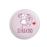 Button: Schulkind für Mädchen