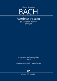 Matthäus-Passion (Klavierauszug XL)