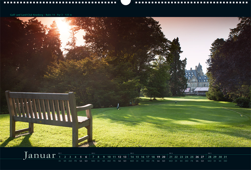 Beispielinhalt (Bild) Golfkalender 2013