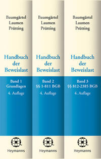Bundle Handbuch der Beweislast Band 1-3