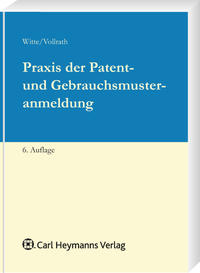Vorderes Coverbild Praxis der Patent- und Gebrauchsmusteranmeldung
