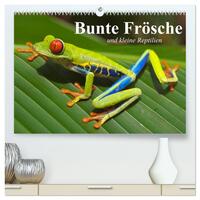 Bunte Frösche und kleine Reptilien (hochwertiger Premium Wandkalender 2025 DIN A2 quer), Kunstdruck in Hochglanz