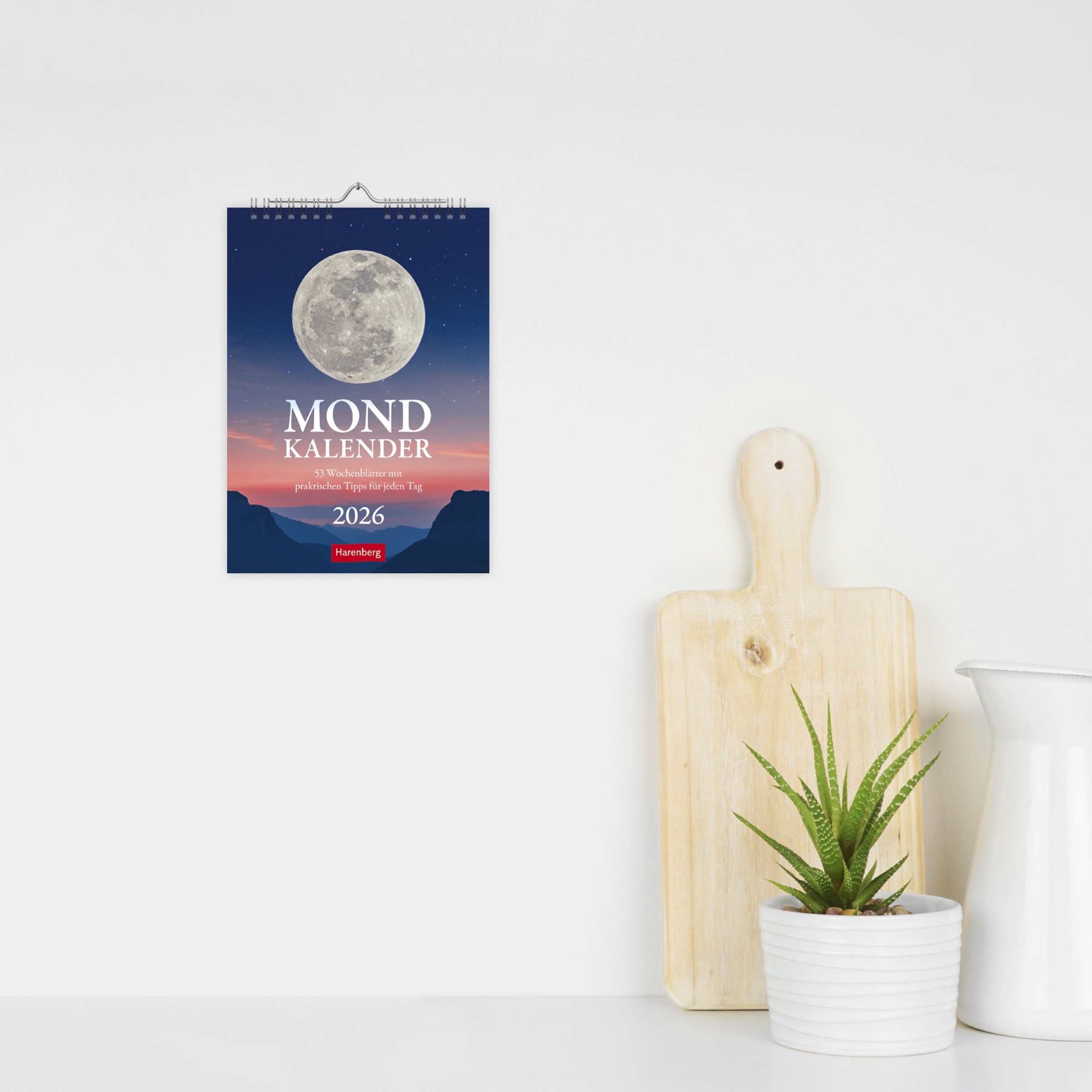 Mondkalender Wochenkalender 2026 - 53 Wochenblätter mit praktischen Tipps für jeden Tag