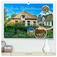 Idyllische Reetdachhäuser (hochwertiger Premium Wandkalender 2026 DIN A2 quer), Kunstdruck in Hochglanz
