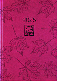 Zettler - Taschenkalender 2025 rot, 10,2x14,2cm, Taschenplaner mit 400 Seiten im Kartoneinband, Tages- und Wochenzählung, Mondphasen, Monatsübersicht und internationales Kalendarium