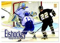 Eishockey - Kampf um den Puck (Wandkalender 2026 DIN A4 quer), CALVENDO Monatskalender