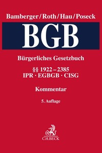 Bürgerliches Gesetzbuch Band 5: §§ 1922-2385, CISG, IPR, EGBGB