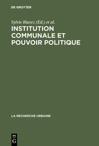 Vorderes Coverbild Institution communale et pouvoir politique