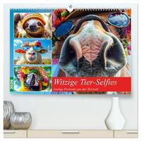 Witzige Tier-Selfies. Lustige Portraits aus der Tierwelt (hochwertiger Premium Wandkalender 2026 DIN A2 quer), Kunstdruck in Hochglanz
