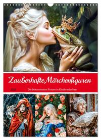 Zauberhafte Märchenfiguren - Die bekanntesten Frauen in Kindermärchen (Wandkalender 2025 DIN A3 hoch), CALVENDO Monatskalender