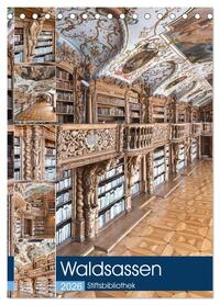 Waldsassen Stiftsbibliothek (Tischkalender 2026 DIN A5 hoch), CALVENDO Monatskalender