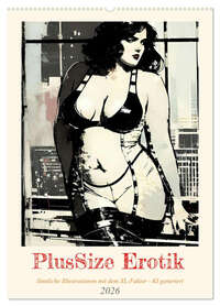 PlusSize Erotik (Wandkalender 2026 DIN A2 hoch), CALVENDO Monatskalender