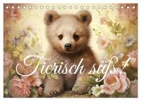 Tierisch süß! (Tischkalender 2025 DIN A5 quer), CALVENDO Monatskalender