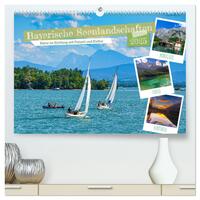 Bayerische Seenlandschaften - Natur im Einklang mit Freizeit und Kultur (hochwertiger Premium Wandkalender 2025 DIN A2 quer), Kunstdruck in Hochglanz