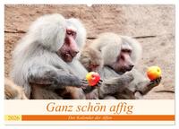Ganz schön affig - Der Kalender der Affen (Wandkalender 2026 DIN A2 quer), CALVENDO Monatskalender