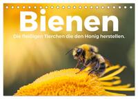 Bienen - Die fleißigen Tierchen die den Honig herstellen. (Tischkalender 2025 DIN A5 quer), CALVENDO Monatskalender