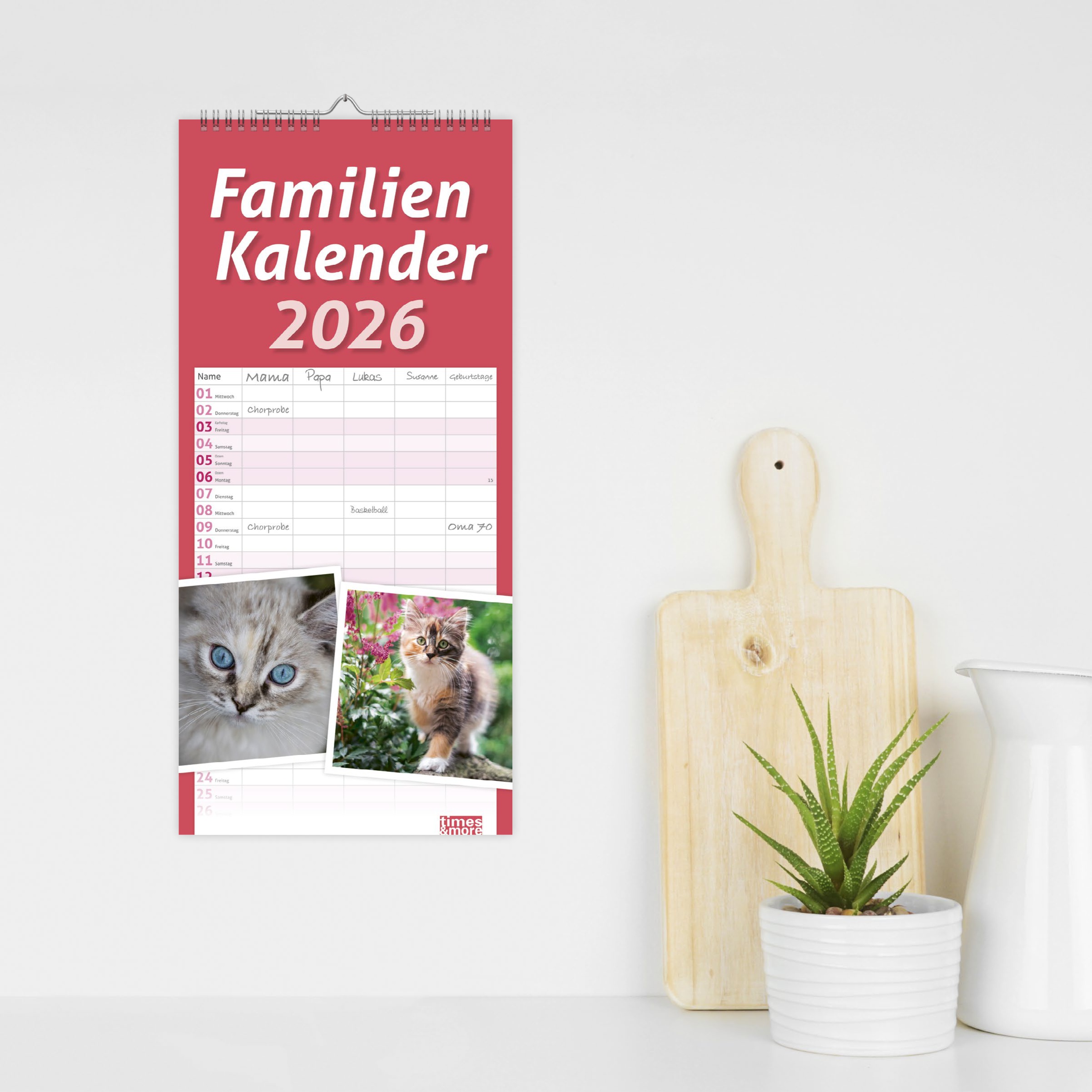 times&more Katzen Familienplaner 2026