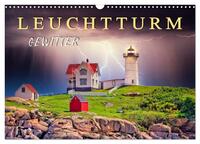 Leuchtturm Gewitter (Wandkalender 2026 DIN A3 quer), CALVENDO Monatskalender