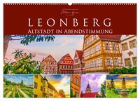 Leonberg - Altstadt in Abendstimmung (Wandkalender 2025 DIN A2 quer), CALVENDO Monatskalender