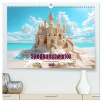 Sandkunstwerke - Einfach faszinierend (hochwertiger Premium Wandkalender 2026 DIN A2 quer), Kunstdruck in Hochglanz
