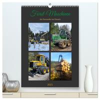 Vorderes Coverbild Forst-Maschinen der Forwarder im Einsatz (hochwertiger Premium Wandkalender 2025 DIN A2 hoch), Kunstdruck in Hochglanz