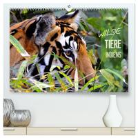 Wilde Tiere Indiens (hochwertiger Premium Wandkalender 2025 DIN A2 quer), Kunstdruck in Hochglanz