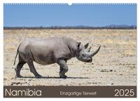 Vorderes Coverbild Namibia - einzigartige Tierwelt (Wandkalender 2025 DIN A2 quer), CALVENDO Monatskalender