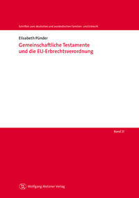 Vorderes Coverbild Gemeinschaftliche Testamente und die EU-Erbrechtsverordnung