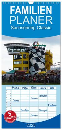 Familienplaner 2025 - Sachsenring Classic mit 5 Spalten (Wandkalender, 21 x 45 cm) CALVENDO