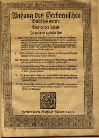 Die Piscator-Bibel - Sonderband zum "Anhang des Herbornischen Biblischen wercks"