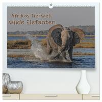 Vorderes Coverbild Afrikas Tierwelt - Wilde Elefanten (hochwertiger Premium Wandkalender 2025 DIN A2 quer), Kunstdruck in Hochglanz