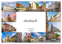 Ansbach Impressionen (Wandkalender 2026 DIN A4 quer), CALVENDO Monatskalender