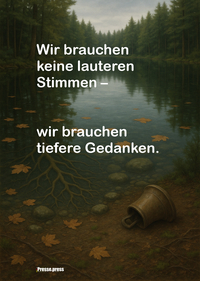 Vorderes Coverbild Wir brauchen keine lauteren Stimmen – wir brauchen tiefere Gedanken