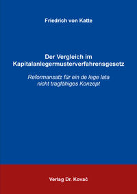 Der Vergleich im Kapitalanlegermusterverfahrensgesetz