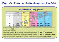 Lernposter Die Verben im Präteritum und Perfekt