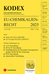 KODEX EU-Chemikalienrecht 2025 - inkl. App
